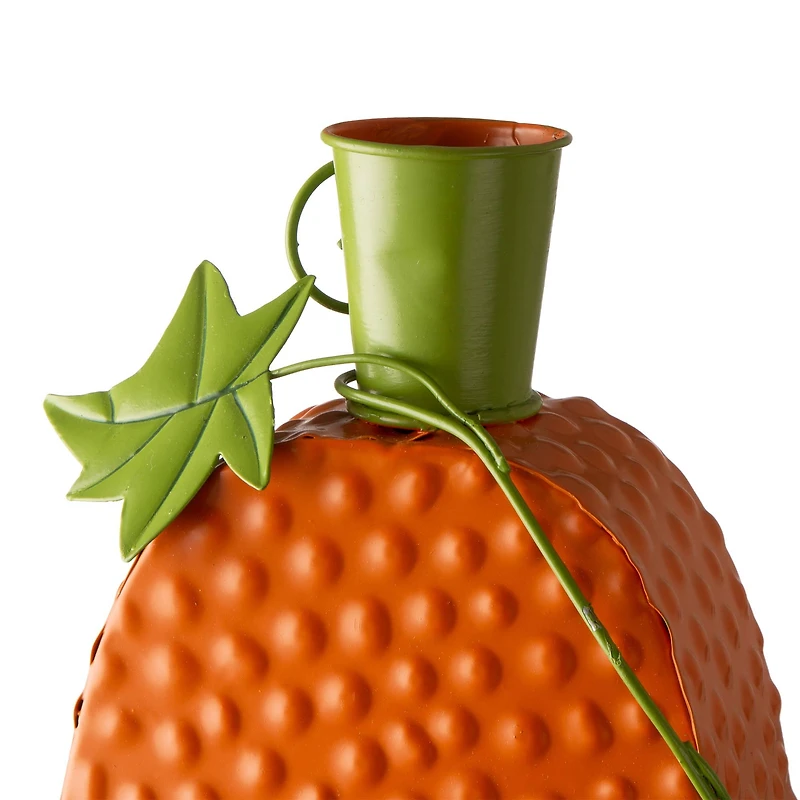 Glitzhome® 2ft. Pre-Lit Halloween Metal Jack-O-Lantern with LED Pillar