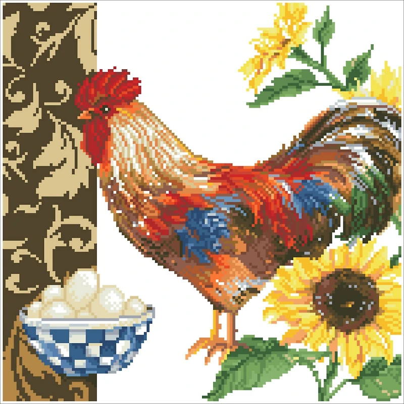 Diamond Dotz® Country Rooster Diamond Painting Artwork Kit