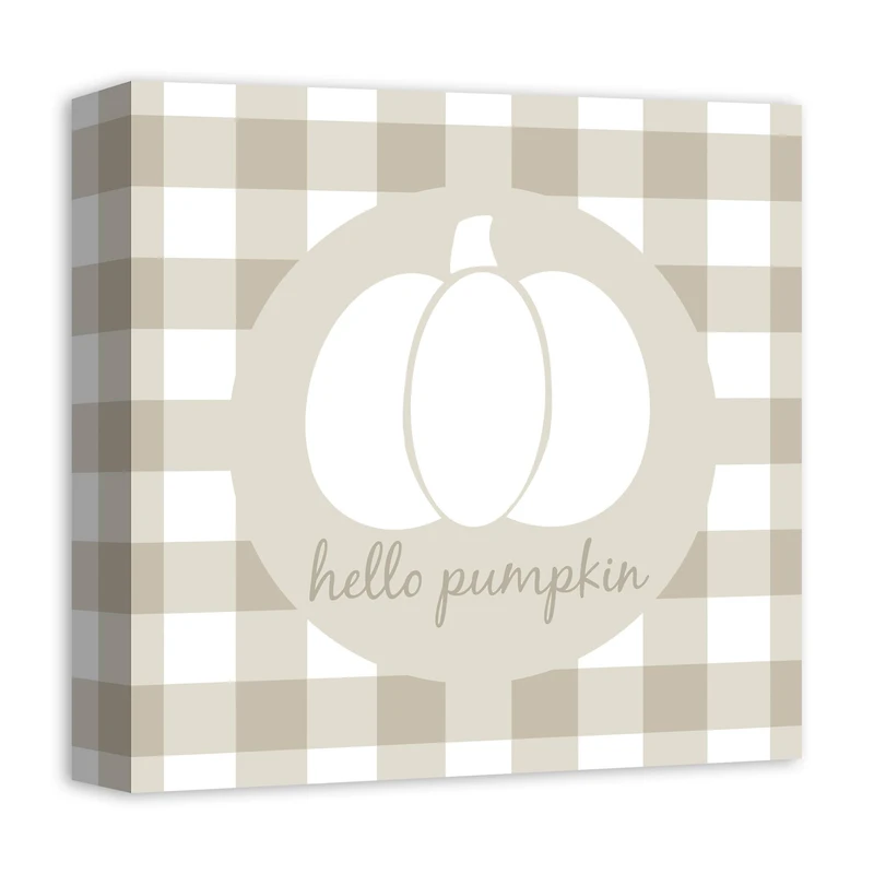 Hello Pumpkin Canvas Wall Art