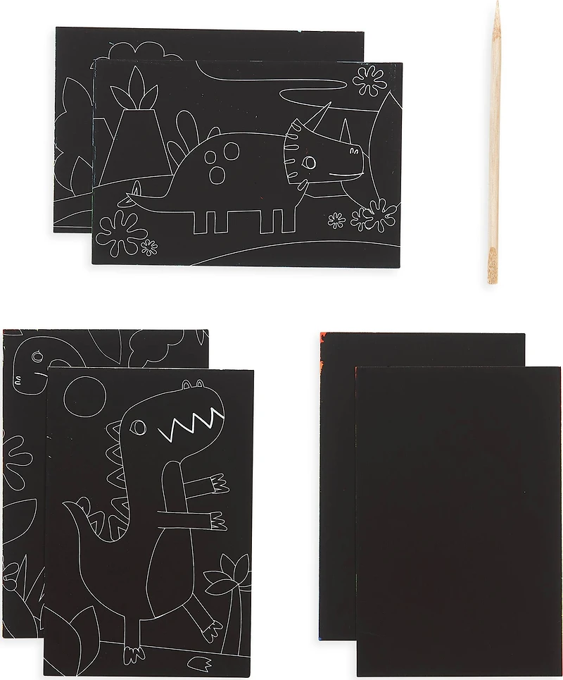 OOLY Mini Scratch & Scribble Dino Days Art Kit