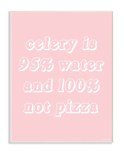 Stupell Industries Celery Is Not Pizza Wood Wall Plaque