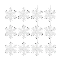5.5" Clear Acrylic Snowflake Ornaments, 12ct.
