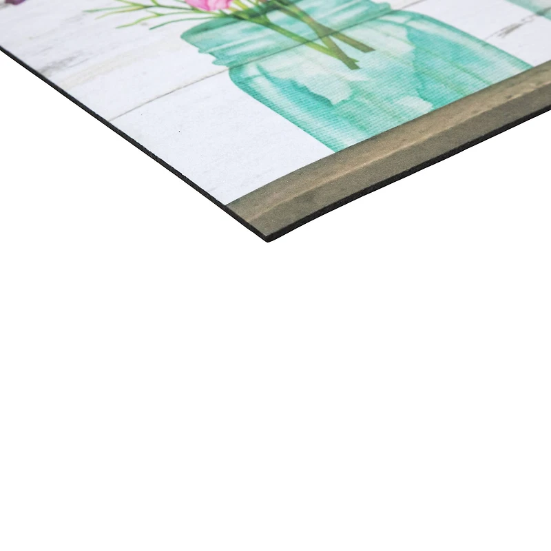 Welcome Friends Spring Bouquet Doormat 18" x 30"