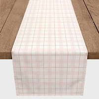 90" Pink & White Plaid Valentine's Day Table Runner