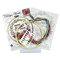 Design Works™ 8'' Round Home Sweet Home Counted Cross Stitch Kit