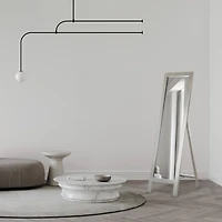 Head West Brushed Nickel Full Size Free Standing Easel Dressing Mirror - 18" x 64"