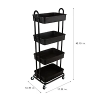 Organize It All -Tier Rolling Multifunctional Storage Cart