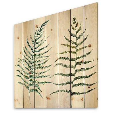 Designart - Two Fern Leaves