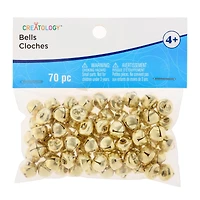 12 Packs: 70 ct. (840 total) 9mm Gold Jingle Bells by Creatology™