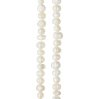 12 Pack: White Pearl Rondelle Beads, 8mm by Bead Landing™