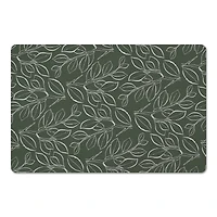 Sage Lined Leaves Floor Mat