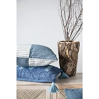 Hello Honey® "Lake" Design & Tassels Cotton Punch Hook Lumbar Pillow