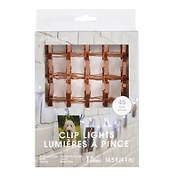 12 Pack: 45ct. Warm White LED Rose Gold Clip Lights by Ashland®