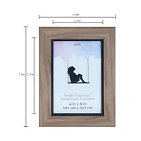 Simply Essentials™ 4" x 6" Brown with Black Edge Frame by Studio Décor®
