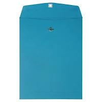 JAM Paper 10" x 13" Recycled Blue Open End Catalog Clasp Envelopes, 100ct.