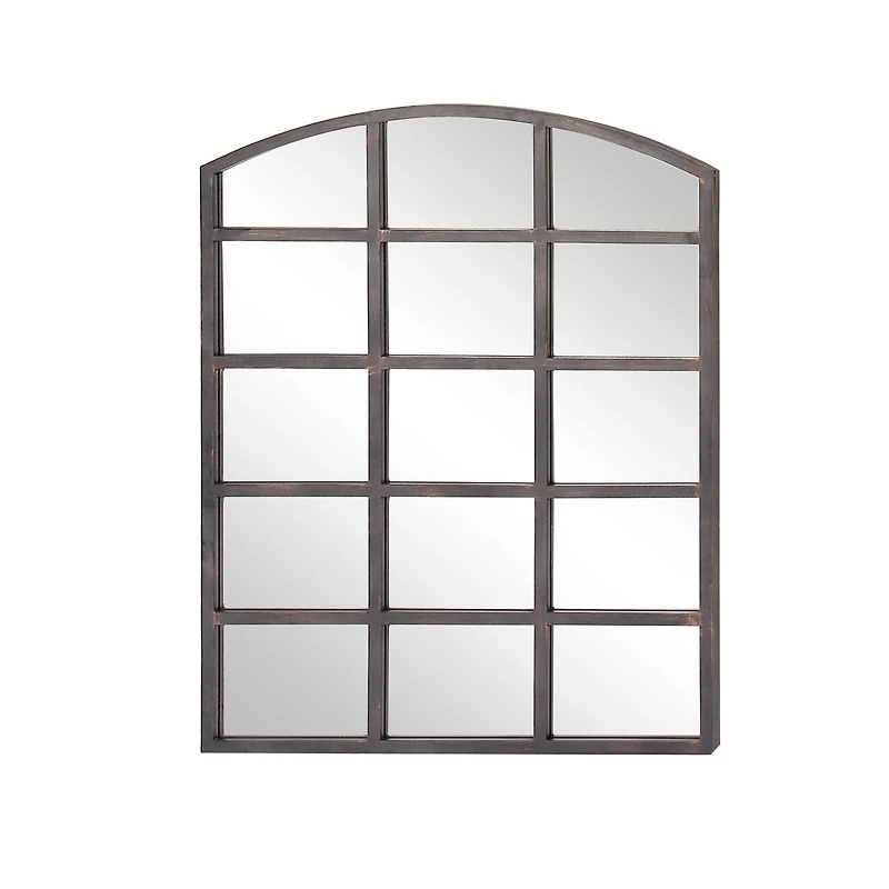 Clear Industrial Metal Wall Mirror, 40" x 30"