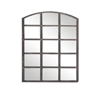 Clear Industrial Metal Wall Mirror, 40" x 30"