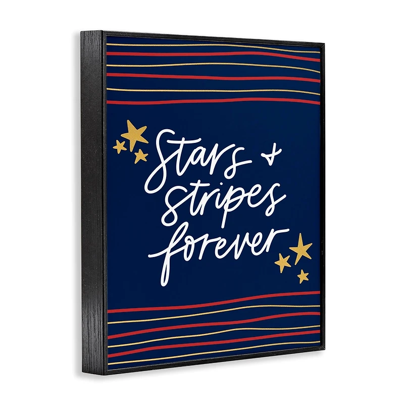 Stupell Industries Stars Stripes Forever Americana Independence Day Framed Giclee Art