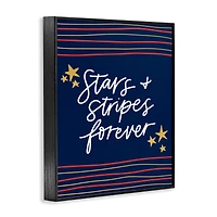 Stupell Industries Stars Stripes Forever Americana Independence Day Framed Giclee Art