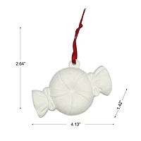 4.25" DIY Ceramic 3D Peppermint Ornament by Make Market®