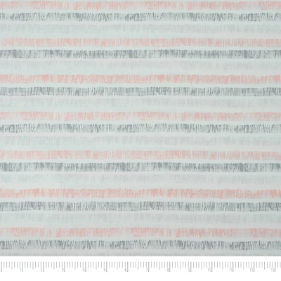 SINGER Pink & Gray Stripe Cotton Fabric