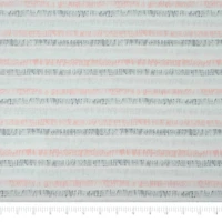 SINGER Pink & Gray Stripe Cotton Fabric