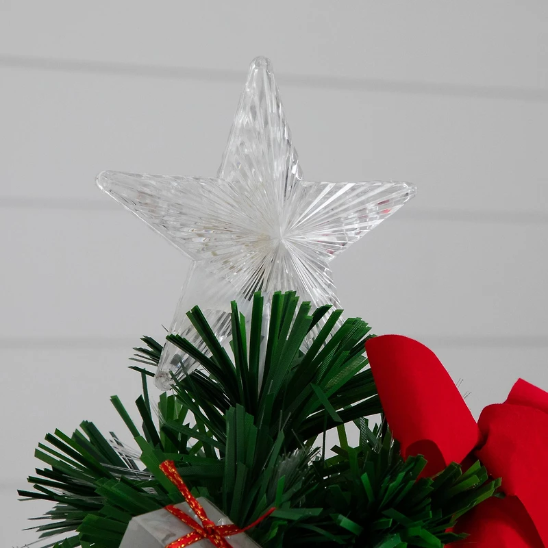 2ft. Fiber Optic Classic Star-Topped Artificial Christmas Tree in Decorative Planter