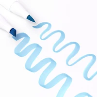 Ohuhu® Honolulu Brush & Chisel Dual Tip Blue Tones Marker Set