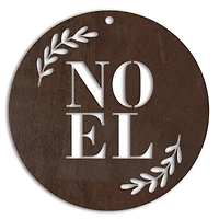 4" Noel Botanical Metal Ornament