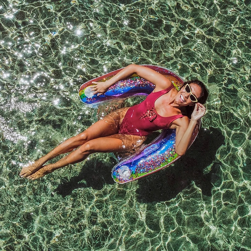 PoolCandy Classic Rainbow Glitter Sun Chair