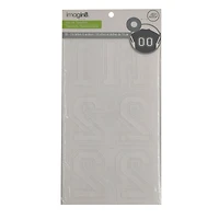 12 Packs: 56 ct. (672 total) 3" Iron-On White Flocked Collegiate Letters by Imagin8™