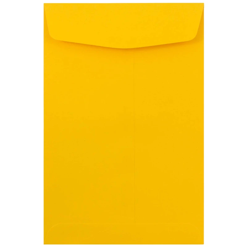 JAM Paper 6" x 9" Sunflower Yellow Open End Catalog Premium Envelopes