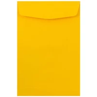 JAM Paper 6" x 9" Sunflower Yellow Open End Catalog Premium Envelopes