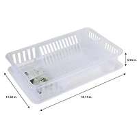 Kitchen Details Large Clear Dish Rack with Tray