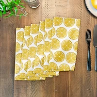 Lemon Pattern 10" x 10" Cotton Twill Napkin