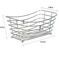 Simplify Wire Towel Basket with Chrome Ball Feet