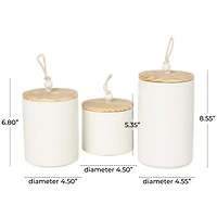 Cream Ceramic Spotted Textured Canister Set