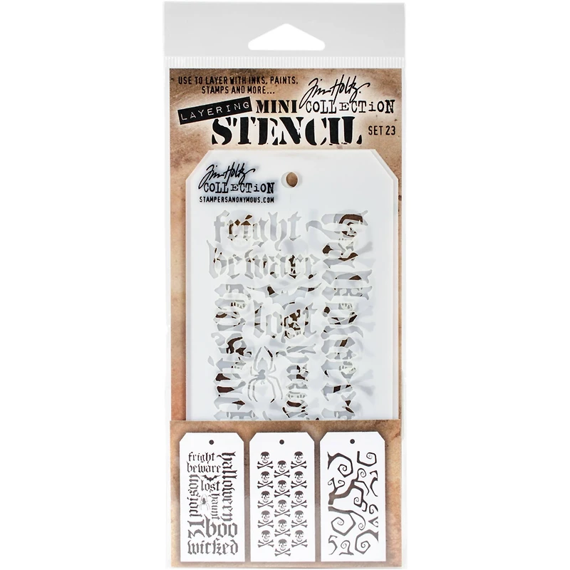 Stampers Anonymous Tim Holtz® Mini Layering Stencil Set 23