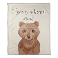 I Love Your Beary Much 50" x 60" Coral Fleece Blanket