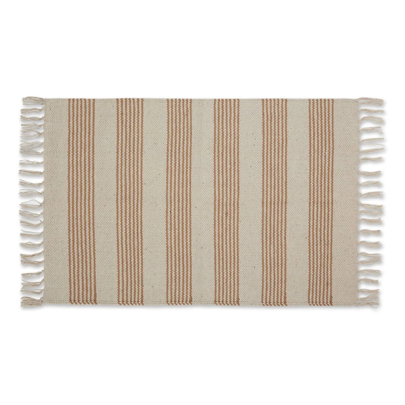 DII® Stone Ticking Stripe Hand-Loomed Rug, 2ft. x 3ft.