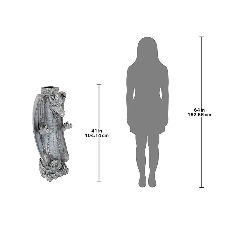 Design Toscano Zippy, the Dragon Sculptural Mail Post