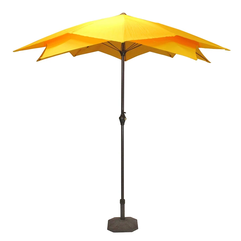 8.2ft. Yellow Outdoor Patio Lotus Umbrella