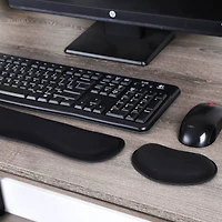 Mind Reader Harmony Collection Black Ergonomic Wrist Rest Set for Keyboard & Mouse