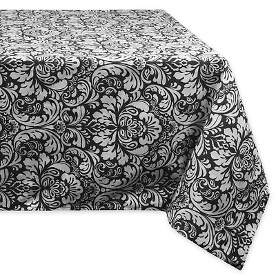 Damask Black Tablecloth 60" x 84"