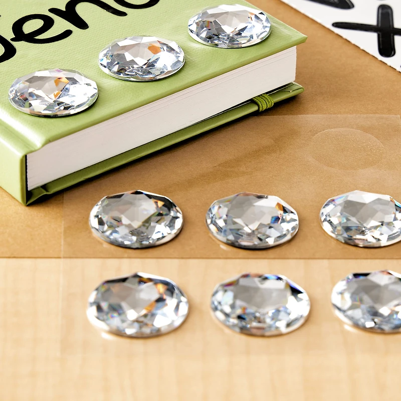 12 Packs: 9 ct. (108 total) Clear Round Rhinestone Stickers by Recollections™