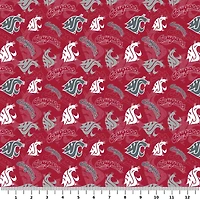 NCAA Washington State University Cougars Cotton Fabric