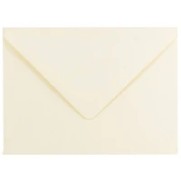JAM Paper A7 Ivory Laid Strathmore Invitation Envelopes with Euro Flap 50ct.