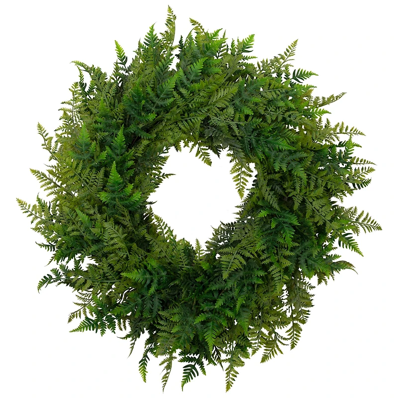 28" Artificial Fern Spring Twig Wreath