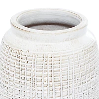 White Terracotta Coastal Style Vase