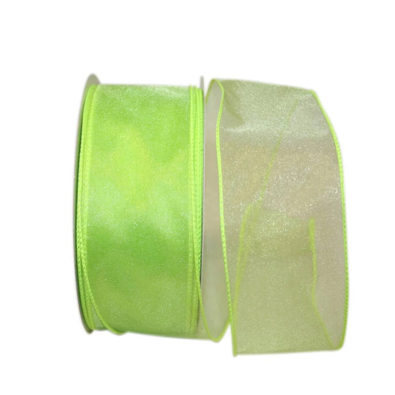 JAM Paper 2.5" x 50yd. Sheer Wired Ribbon